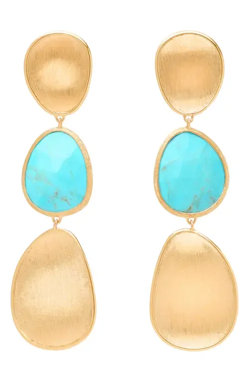 Lunaria Turquoise Triple Drop Earrings by Marco Bicego