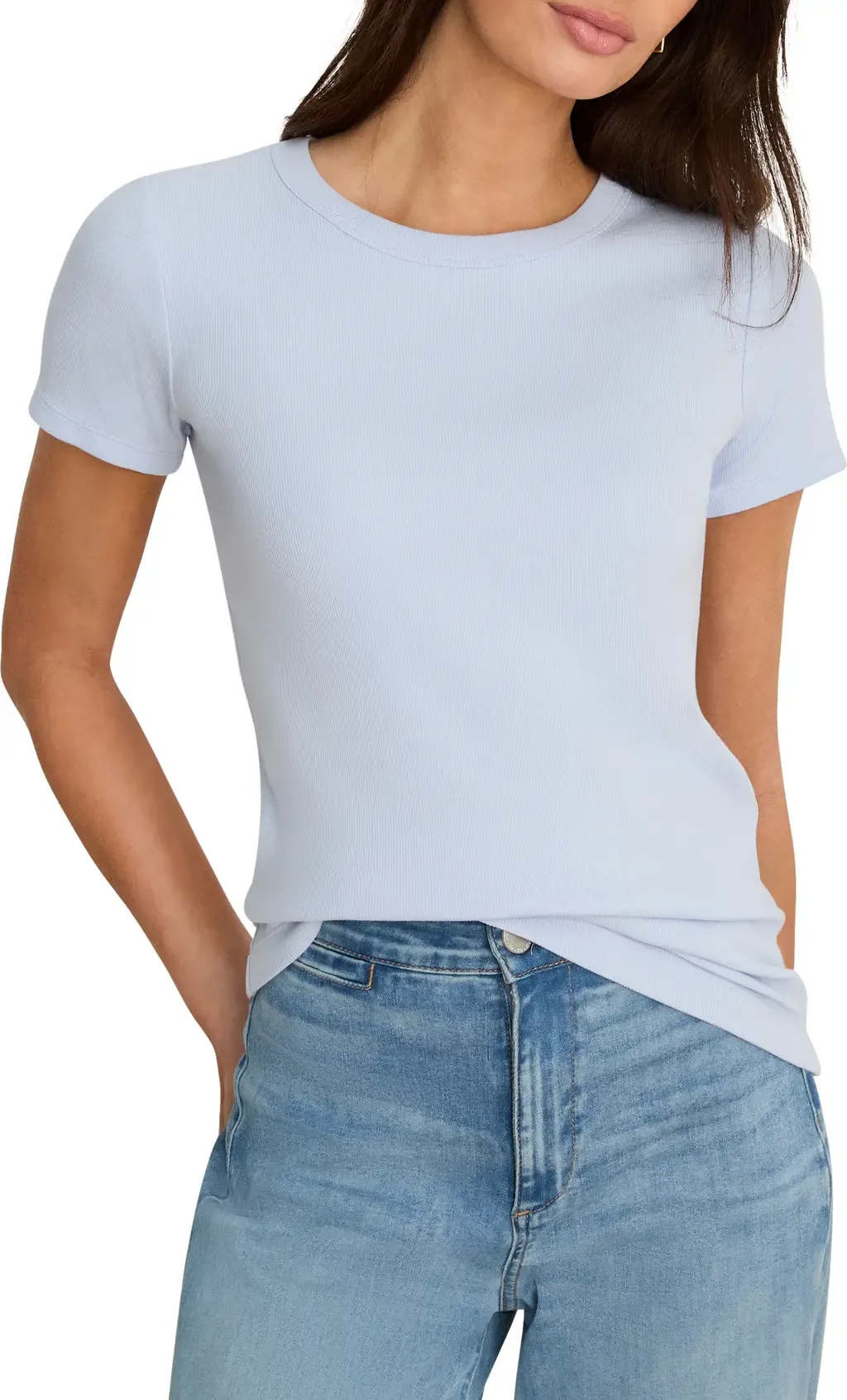 Perfect Rib Cotton Blend T-Shirt by NIC+ZOE