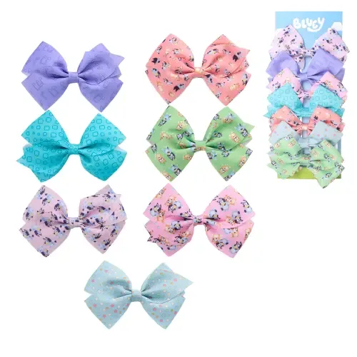 Hair Bows 7-Piece Set Bluey Accessories by BLUEY