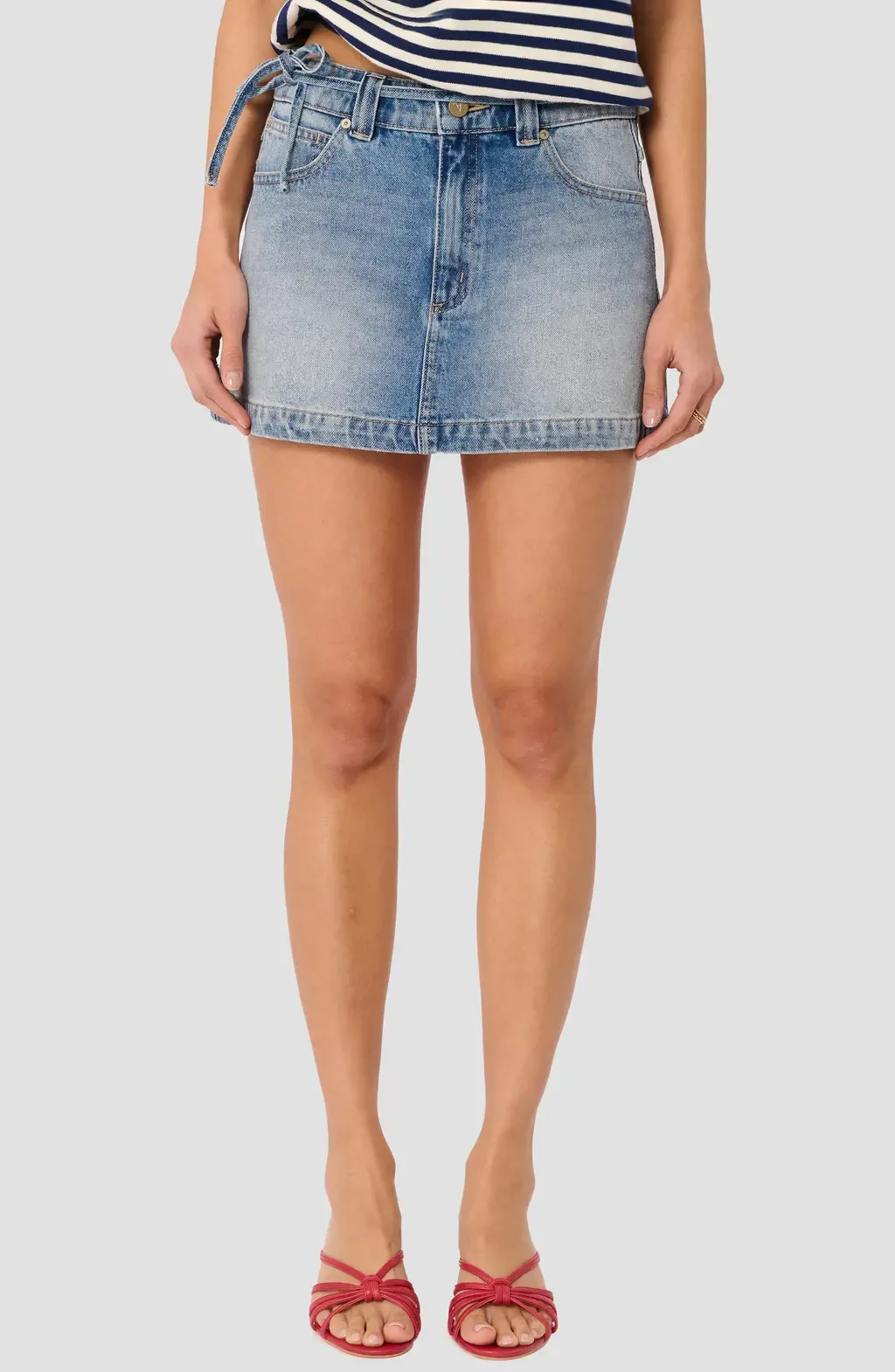 A-Line Denim Miniskirt by ABRAND