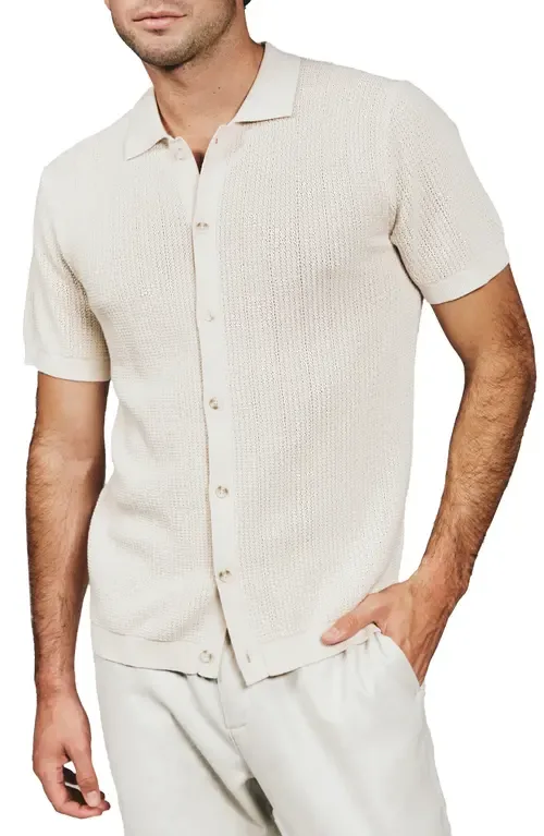 Nash Knit Short Sleeve Button-Up Shirt by 7 Diamonds