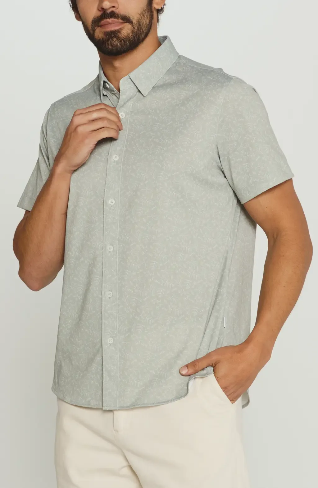 Eden Floral Short Sleeve Button-Up Shirt by 7 Diamonds