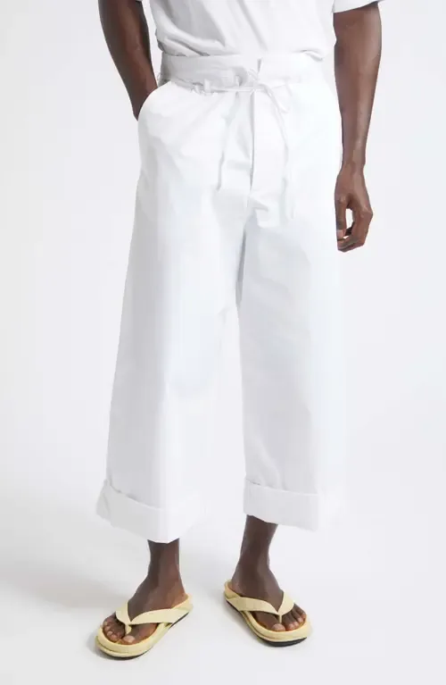 Le Pantalon Marin Belted Cotton Poplin Wide Leg Pants by Jacquemus