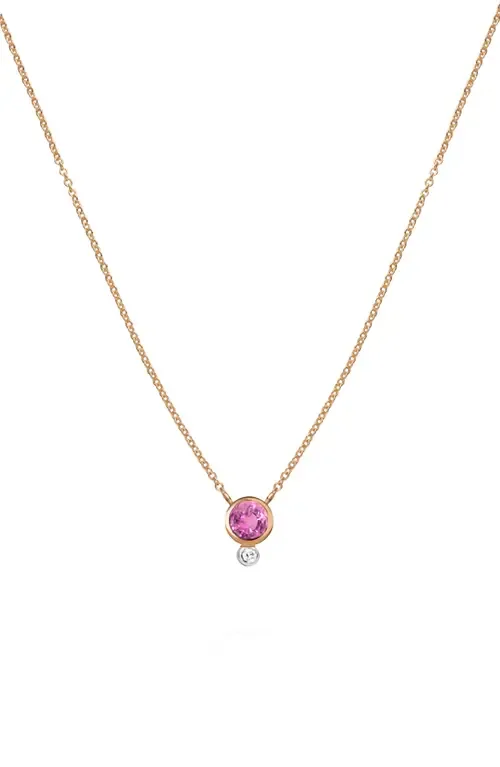 Sapphire & Diamond Pendant Necklace by Meira T