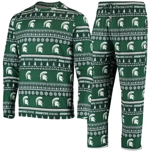Concepts Sport Michigan State Spartans Ugly Sweater Knit Long Sleeve Top and Pant Set by CONCEPTS SPORT