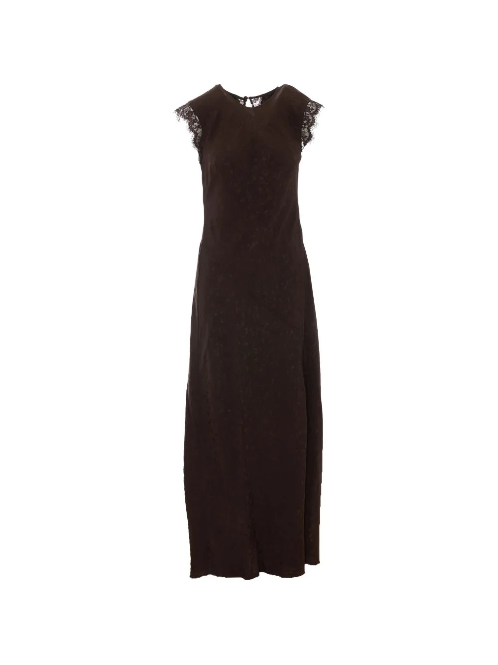 Lace-Trim Floral-Jacquard Maxi Dress by PINKO