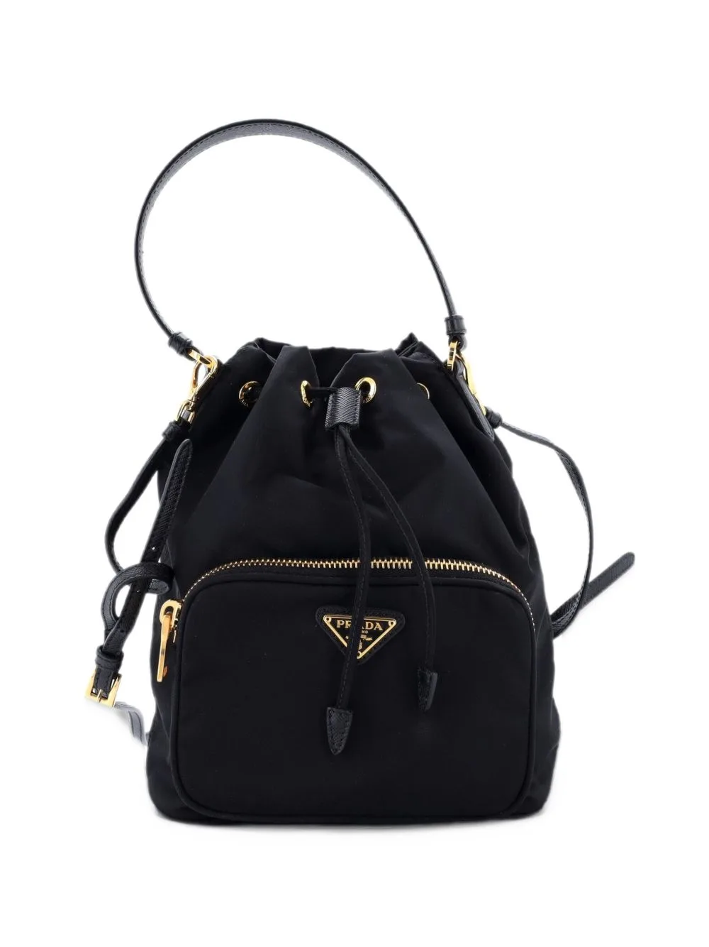 Duet Drawstring Tessuto Small Bucket Bag by Prada Pre-Owned