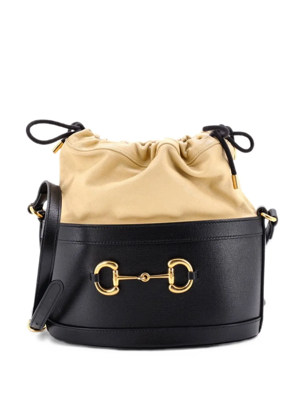 Horsebit 1955 Crossbody Bag Leather Small Bucket Bag by Gucci Pre-Owned