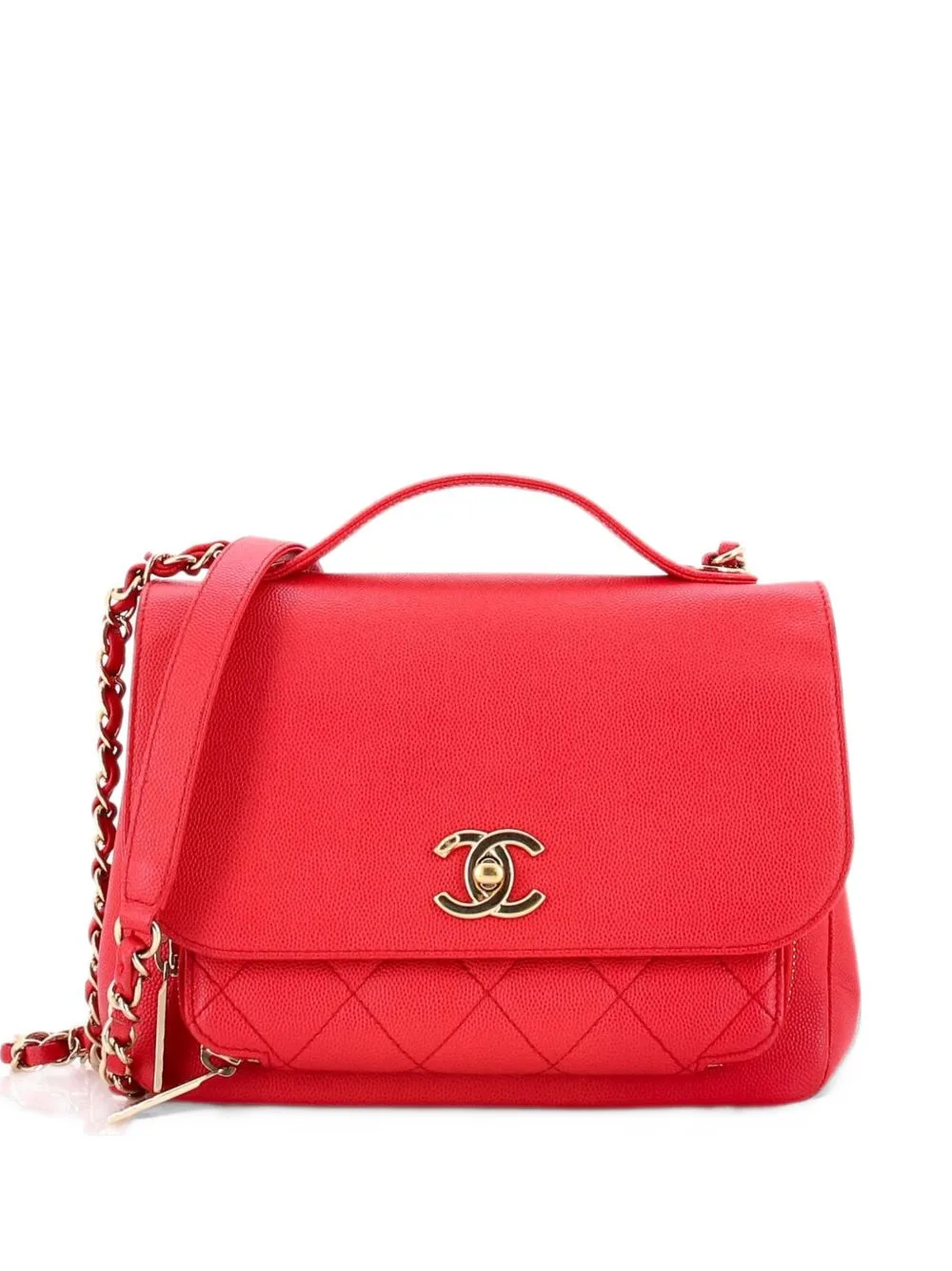 Business Affinity Flap Bag Quilted Caviar Small Shoulder Bag by CHANEL Pre-Owned