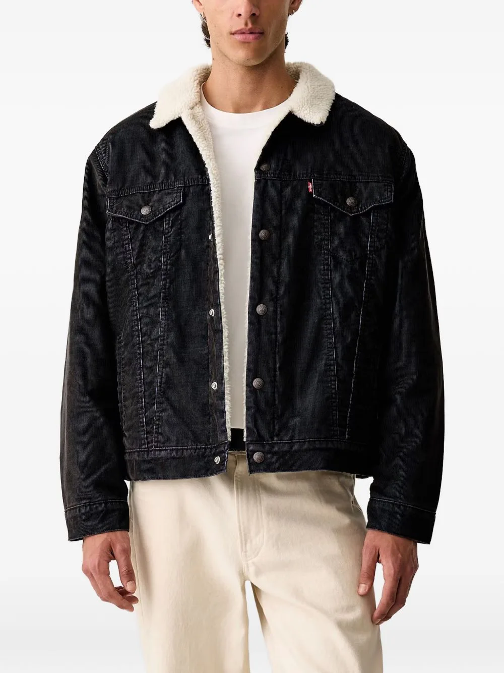 Type III Corduroy Shearling-Collar Trucker Jacket by Levi's