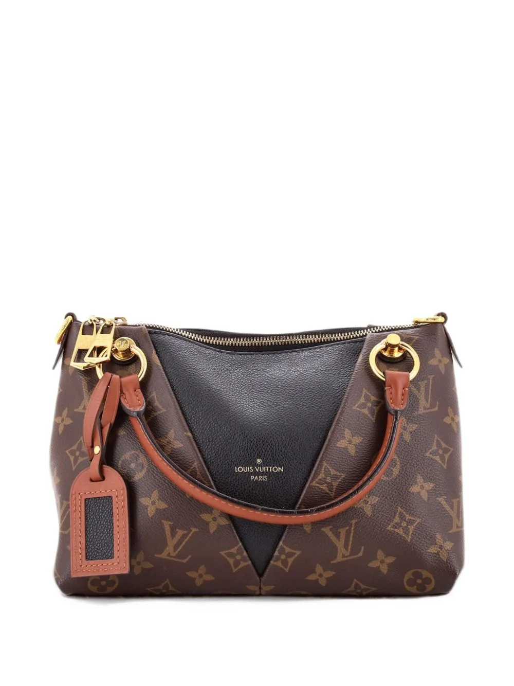 V Monogram Canvas and Leather BB Tote Bag by Louis Vuitton Pre-Owned