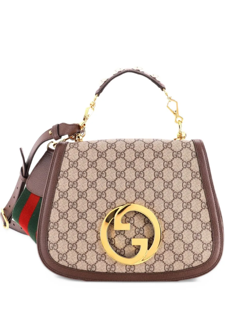 Blondie NM Top Handle Bag GG Coated Canvas Medium Satchel by Gucci Pre-Owned