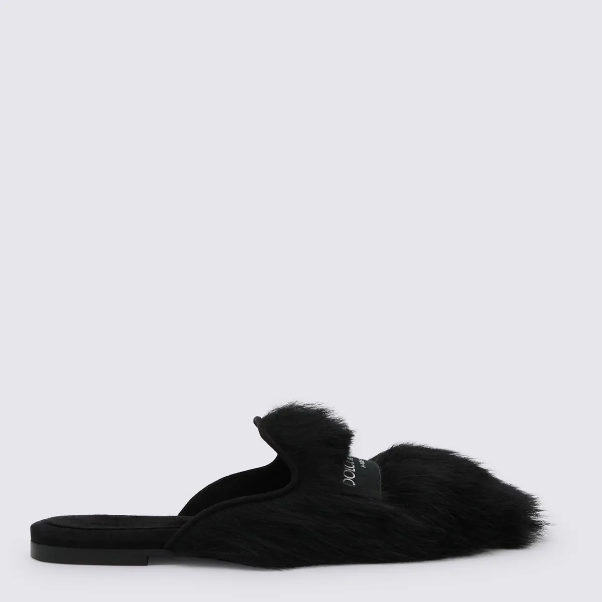 Black Leather Flats