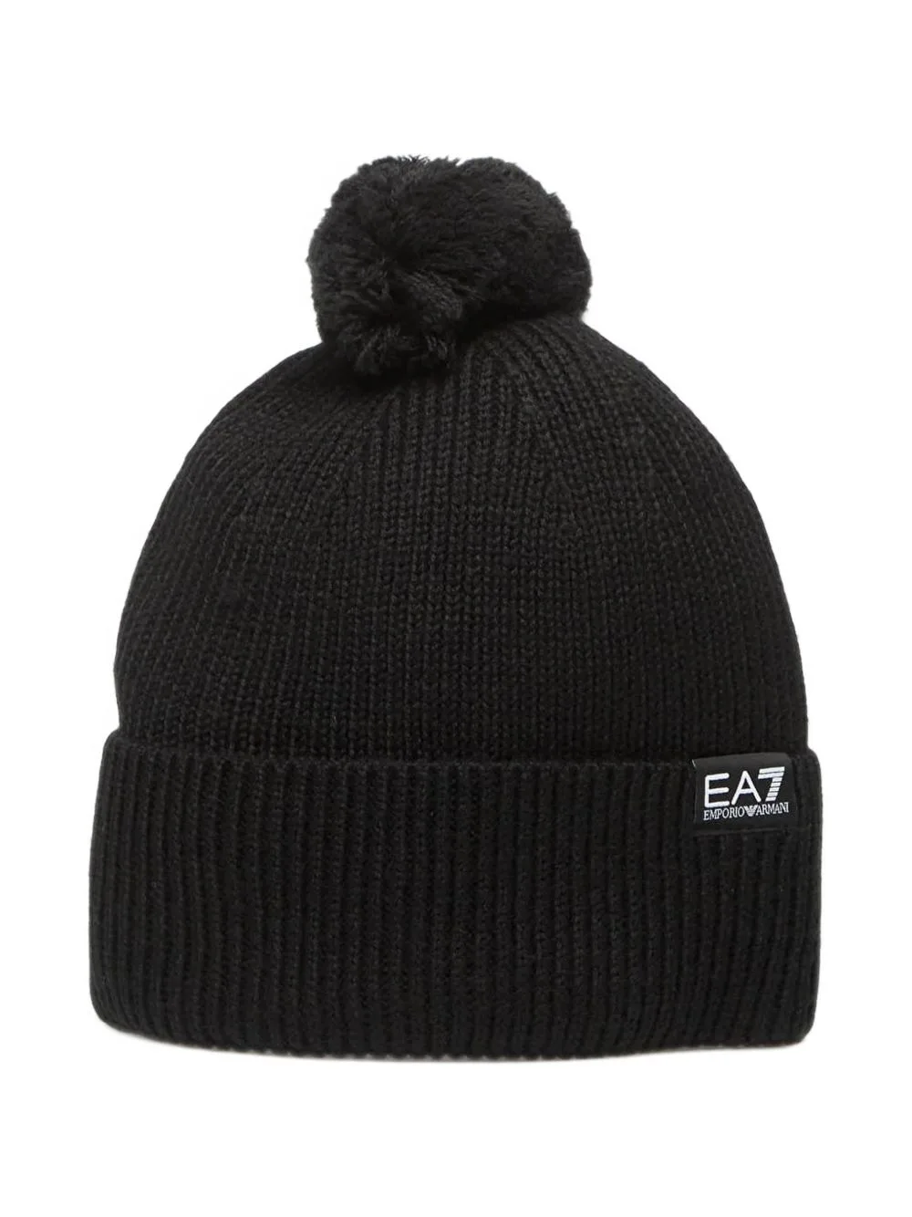 Pom-Pom Ribbed Beanie Hat by Ea7 Emporio Armani