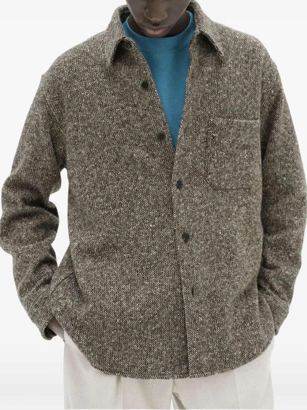 Tweed Shirt Jacket by Auralee
