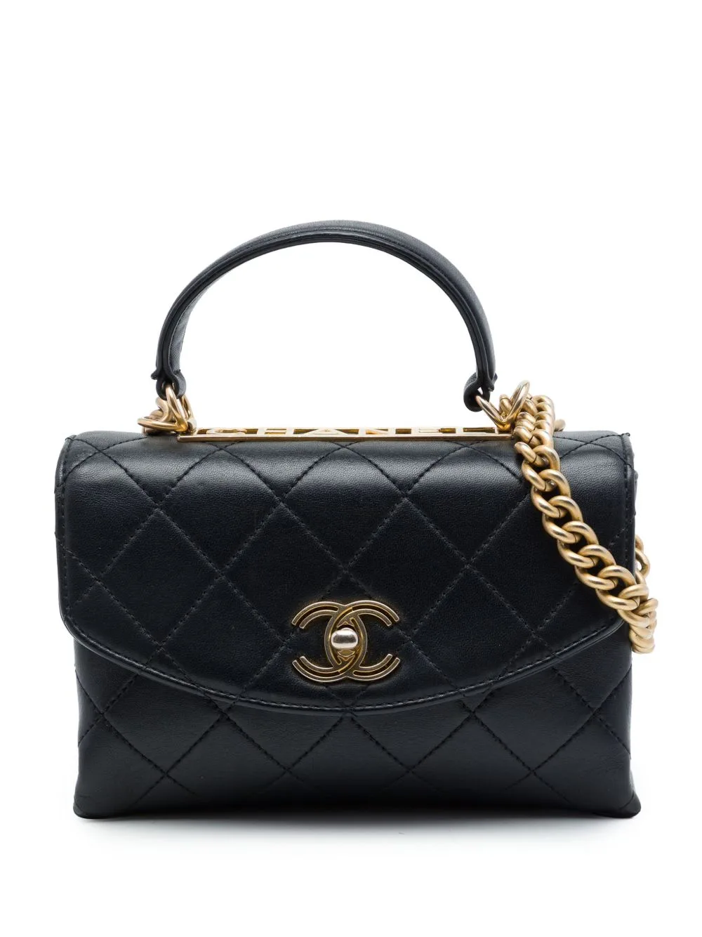 2019 Small Quilted Lambskin Trendy Spirit Top Handle Bag Satchel by CHANEL Pre-Owned