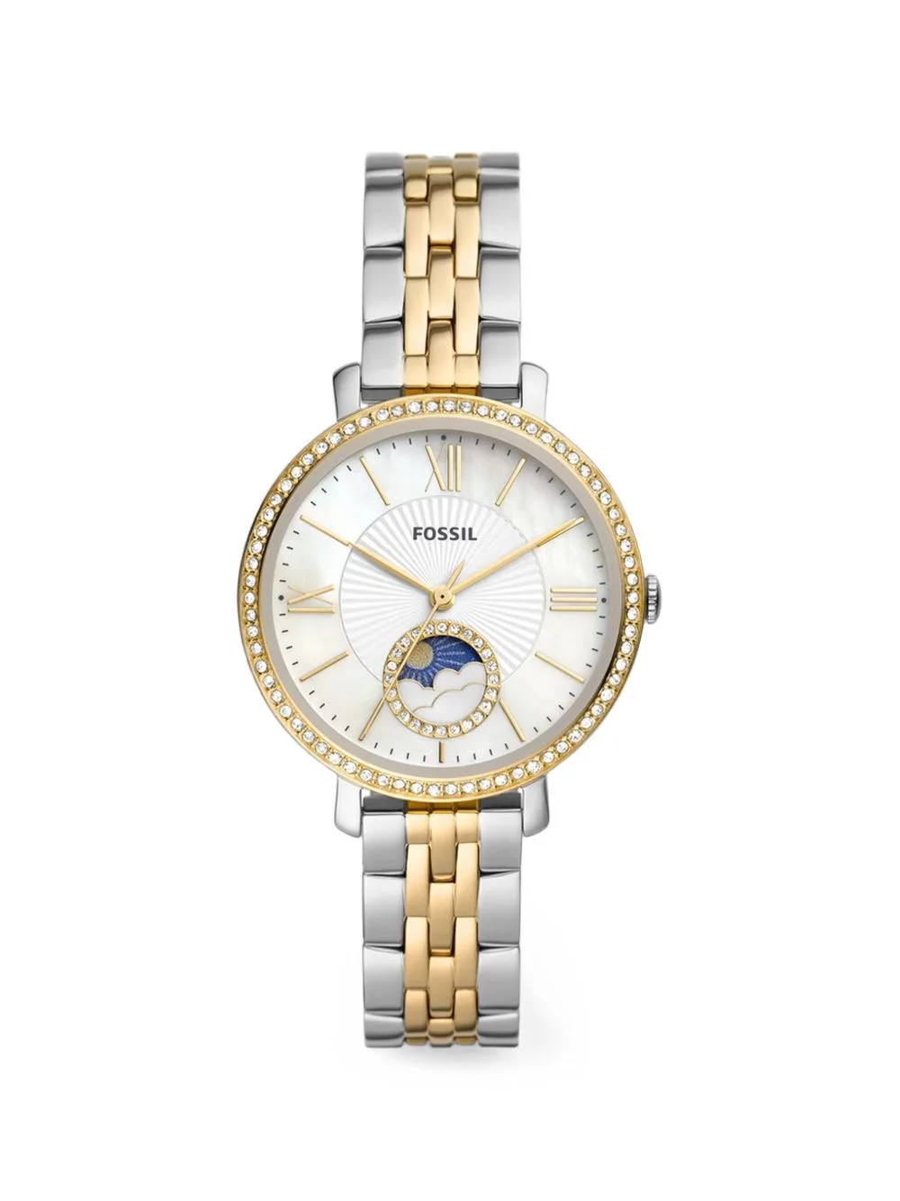 Jacqueline Crystal Bezel 36mm Watch by FOSSIL