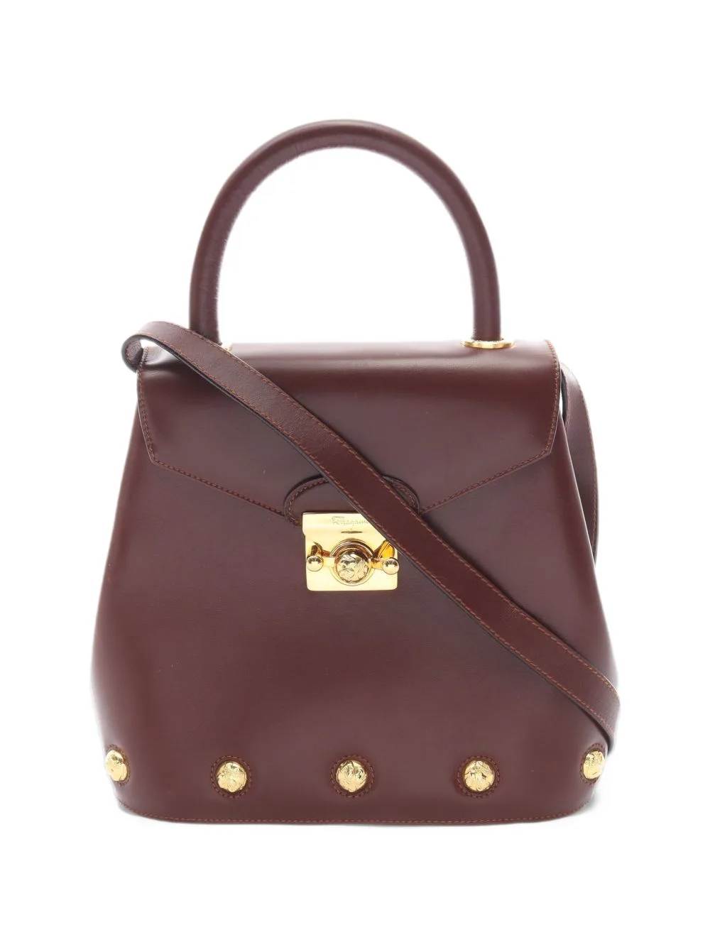 2000s Heel Motif Shoulder Bag by Ferragamo Pre-Owned