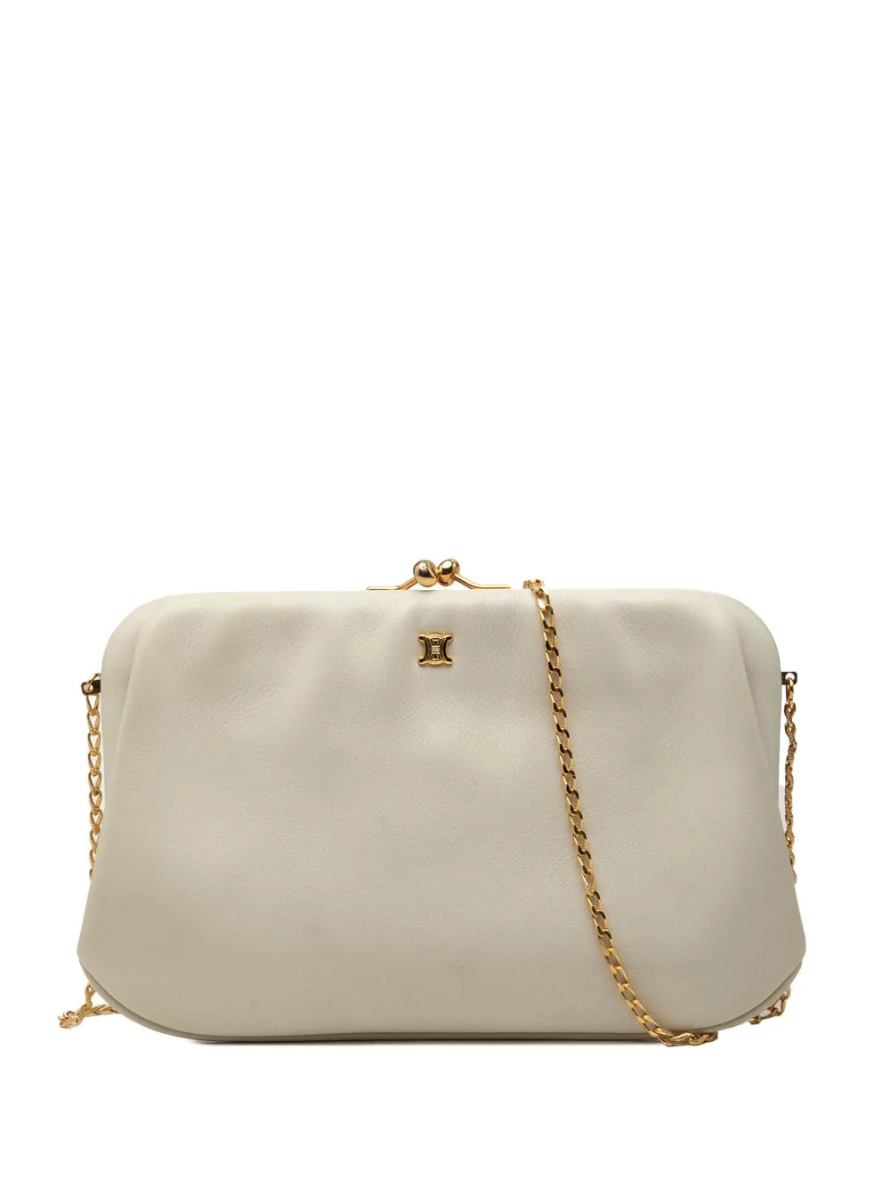 2008 Leather Frame Chain Shoulder Bag by Celine Pre-Owned