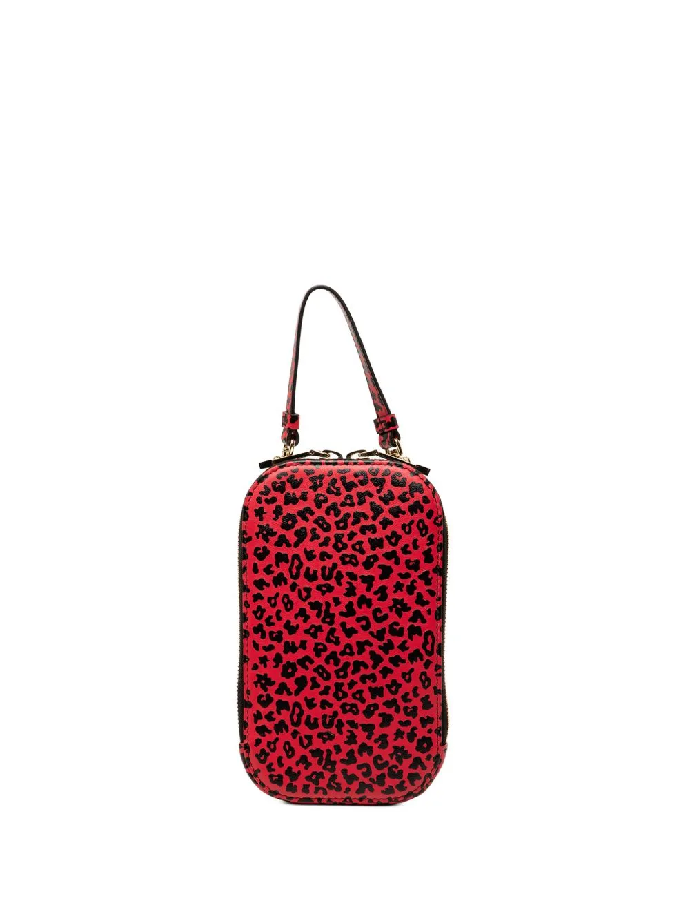 2021 Calfskin Leopard Print Lady Dior Call in Phone Holder Satchel by Christian Dior Pre-Owned