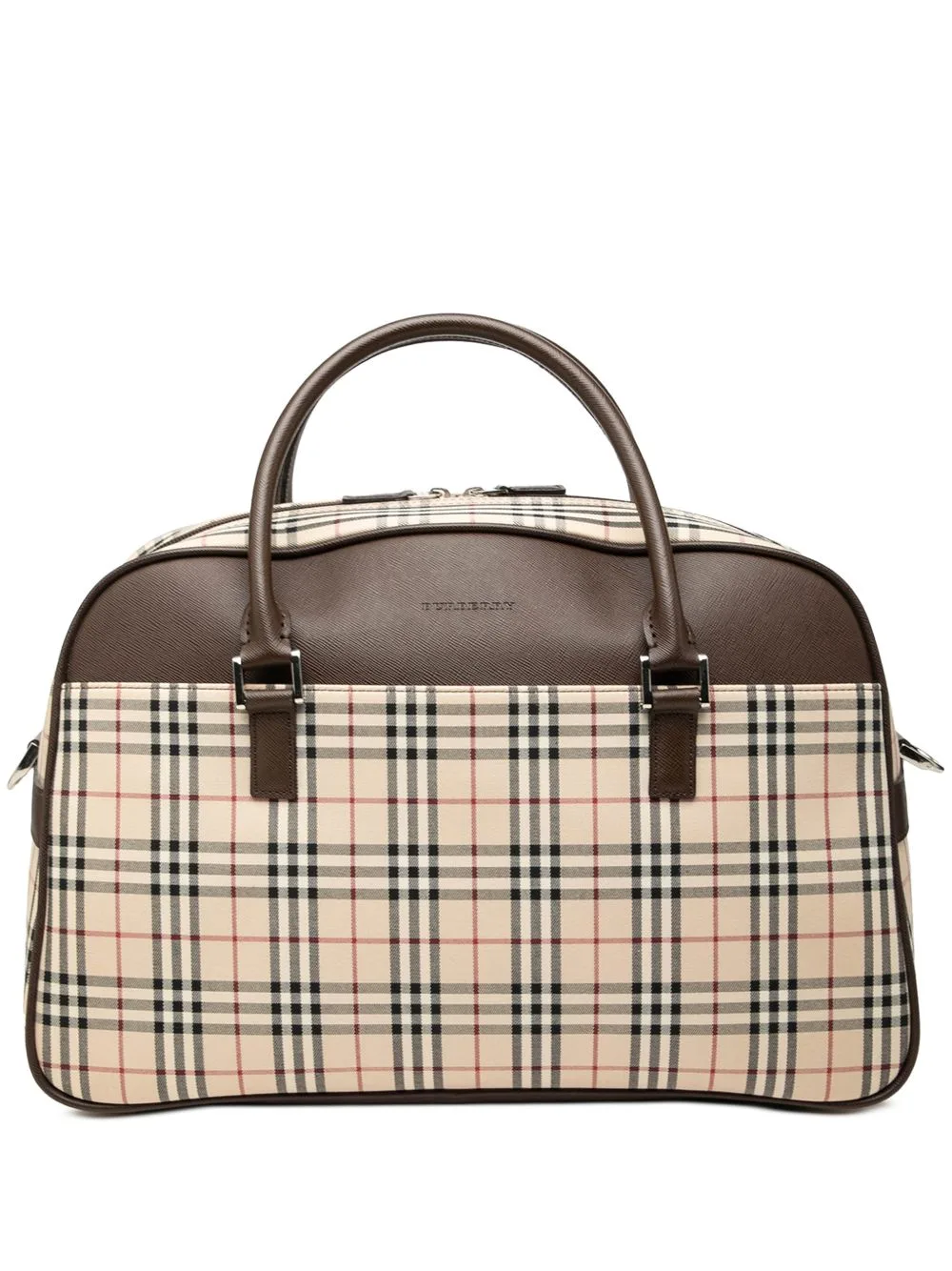 2000-2017 House Check Canvas Boston Bag by Burberry Pre-Owned