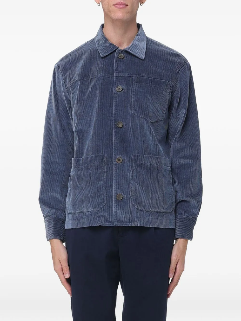 Corduroy Button-Up Shirt Jacket by Myths