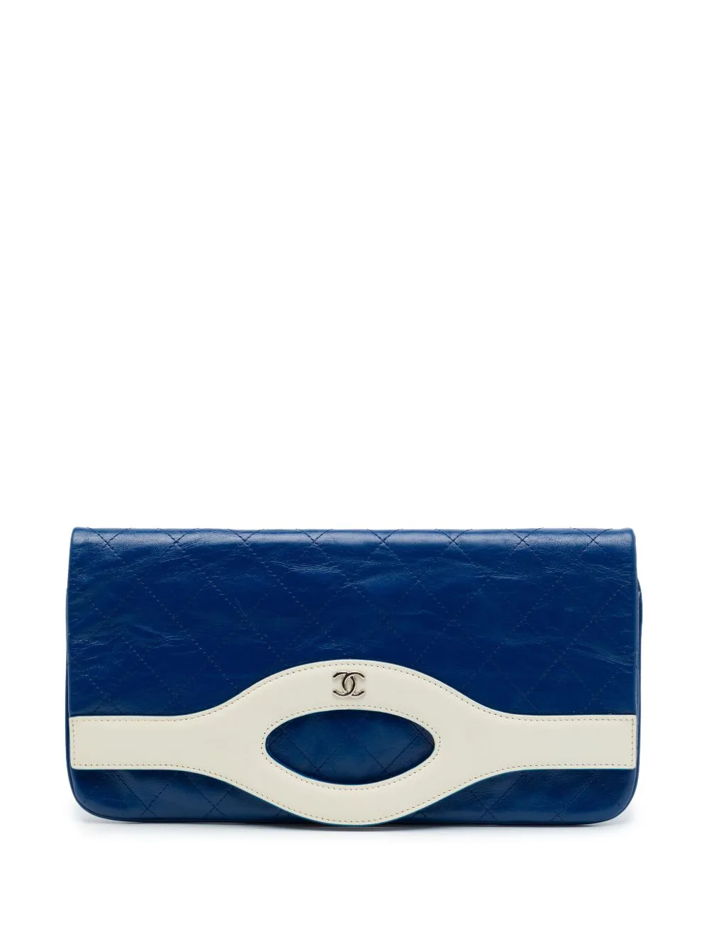 2019 Large Bicolor Quilted Aged Calfskin 31 Clutch Bag by CHANEL Pre-Owned