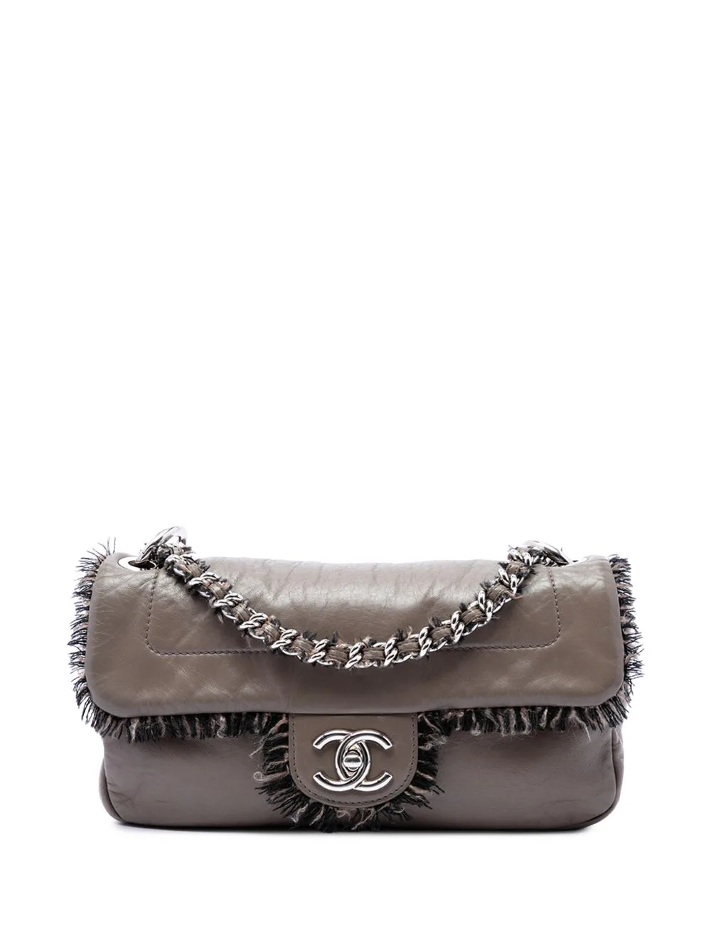 2010-2011 Lambskin Funny Tweed Flap Shoulder Bag by CHANEL Pre-Owned