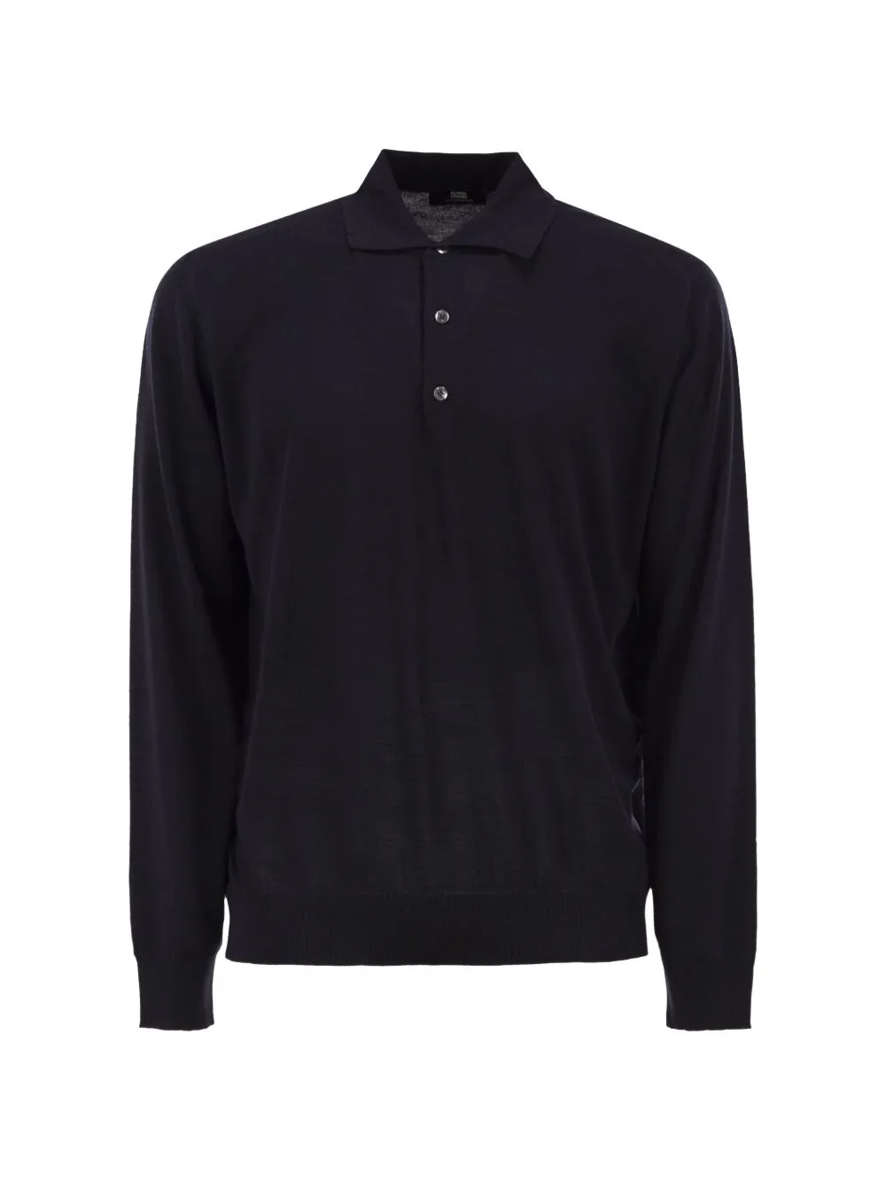 Merino Wool Knitted Polo Shirt by ALPHA STUDIO