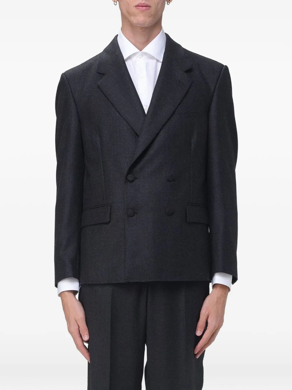 Cassel Double-Breasted Notch-Lapels Blazer by Paura