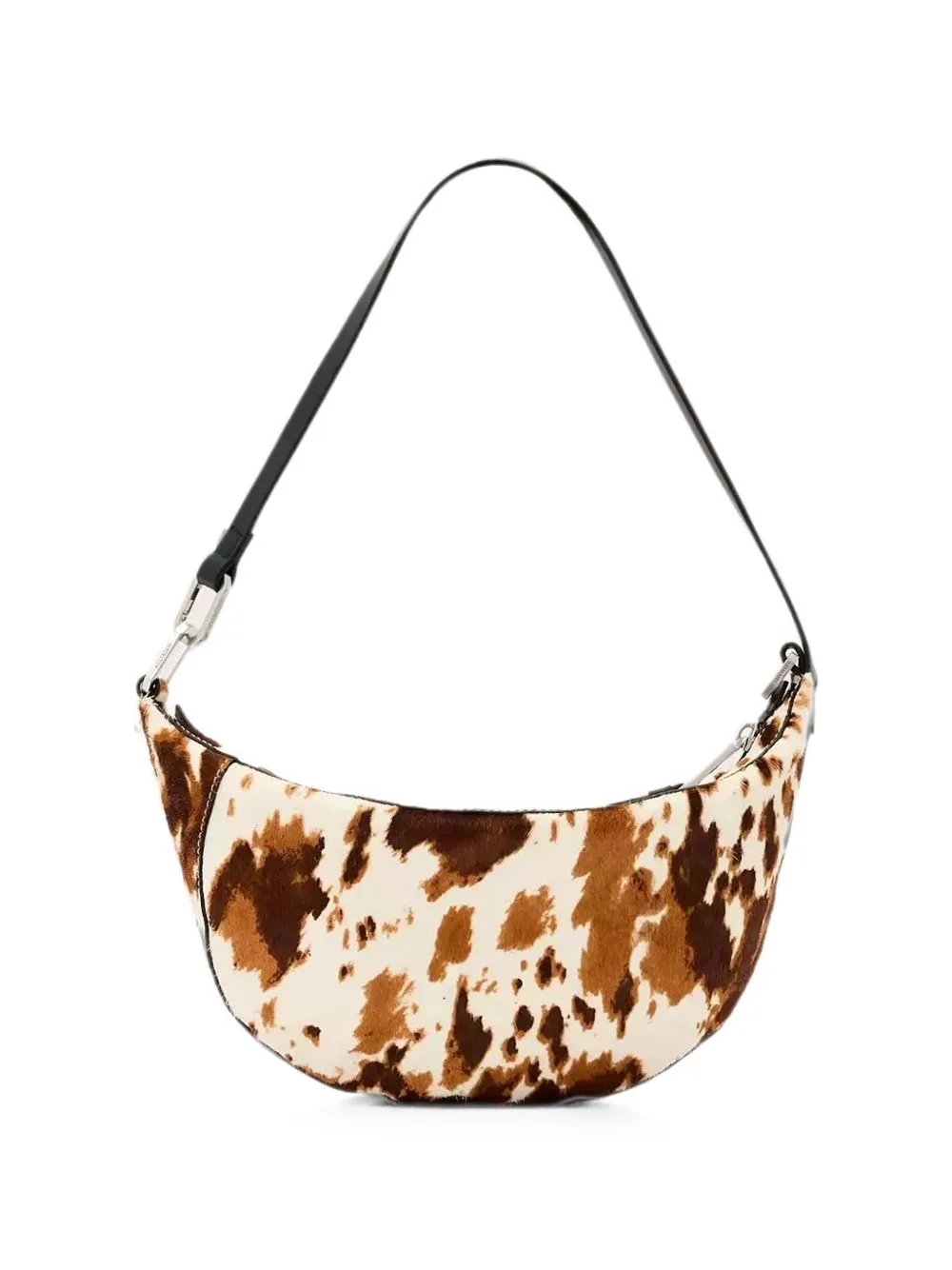 Cow-Print Leather Shoulder Bag by AllSaints