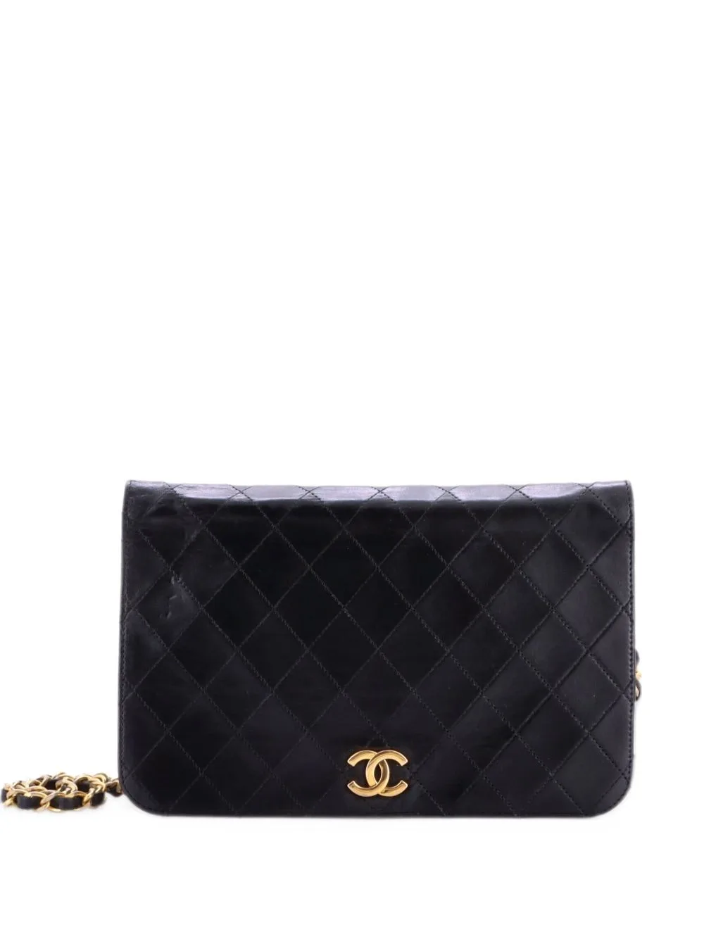 Full Flap Bag Quilted Lambskin Medium Shoulder Bag by CHANEL Pre-Owned