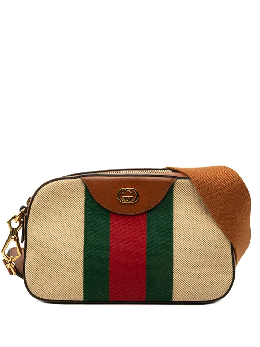 2000-2015 Canvas Web Camera Bag Crossbody Bag by Gucci Pre-Owned