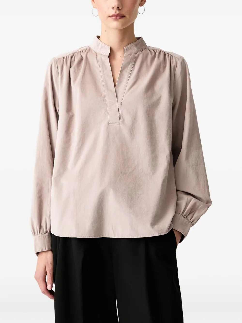 Long-Sleeve Velvet-Corduroy Blouse by Marc O'Polo