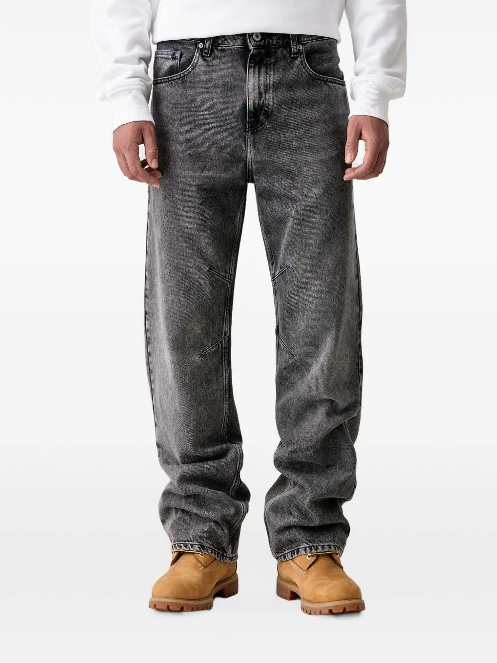 Logo-Patch Panelled Jeans by Karl Lagerfeld Jeans