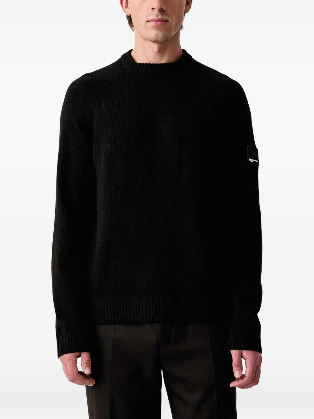 Logo-Patch Raglan-Sleeve Sweater by Karl Lagerfeld Jeans