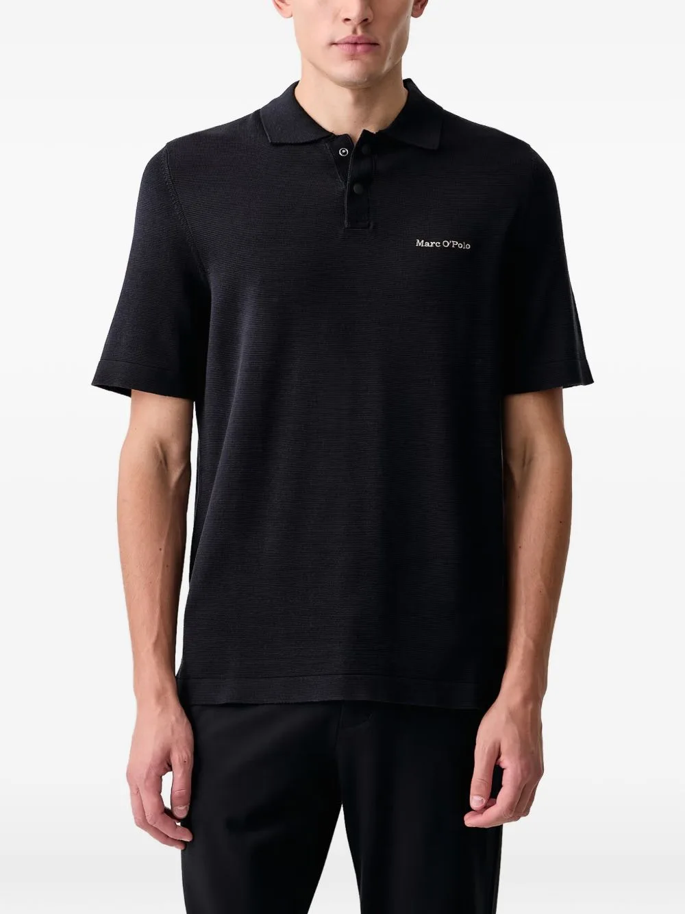 Marc O'Polo x DFB Logo-Embroidered Press-Stud Polo Shirt by Marc O'Polo