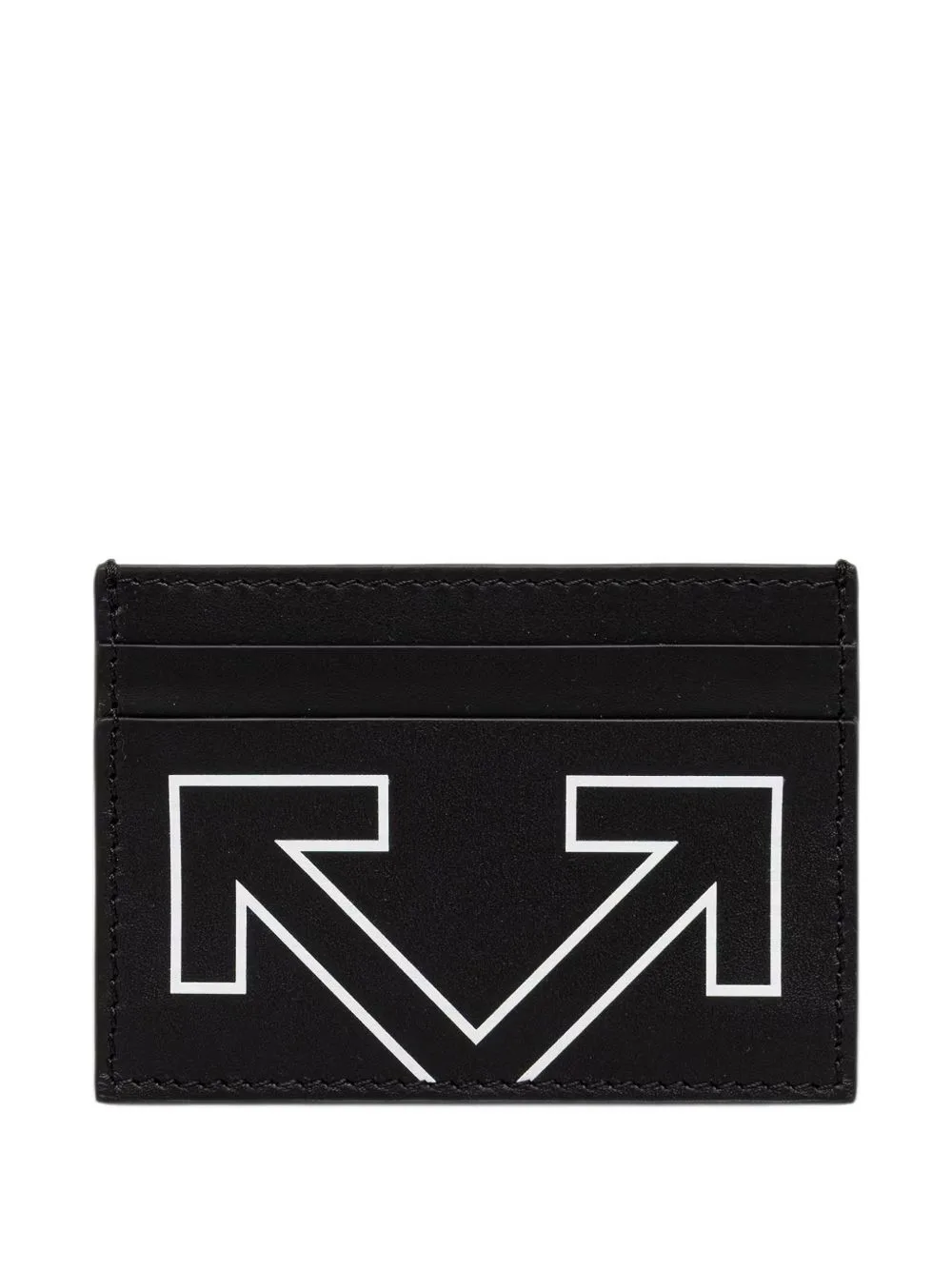 Arrows-Print Leather Card Holder by Off-White