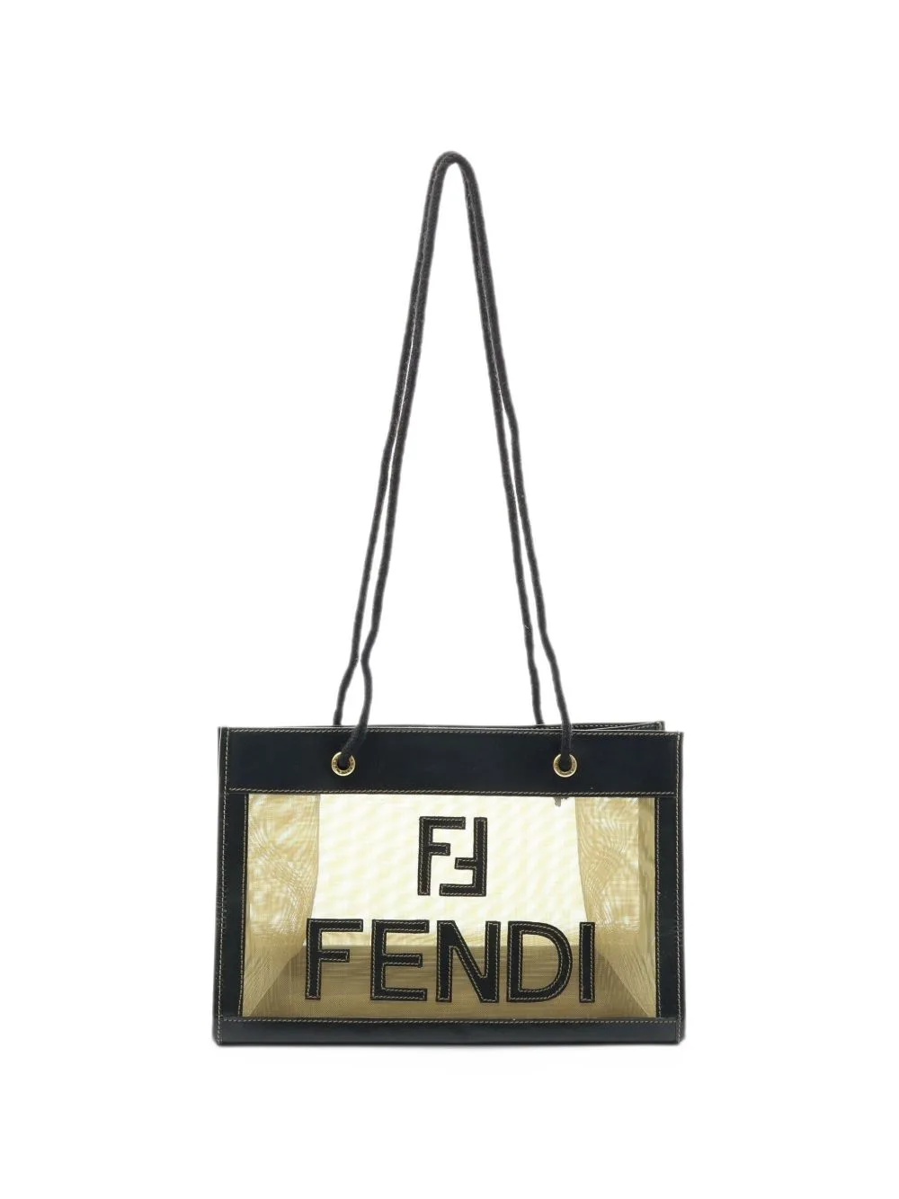 2000s Logo Mesh Tote Bag by Fendi Pre-Owned
