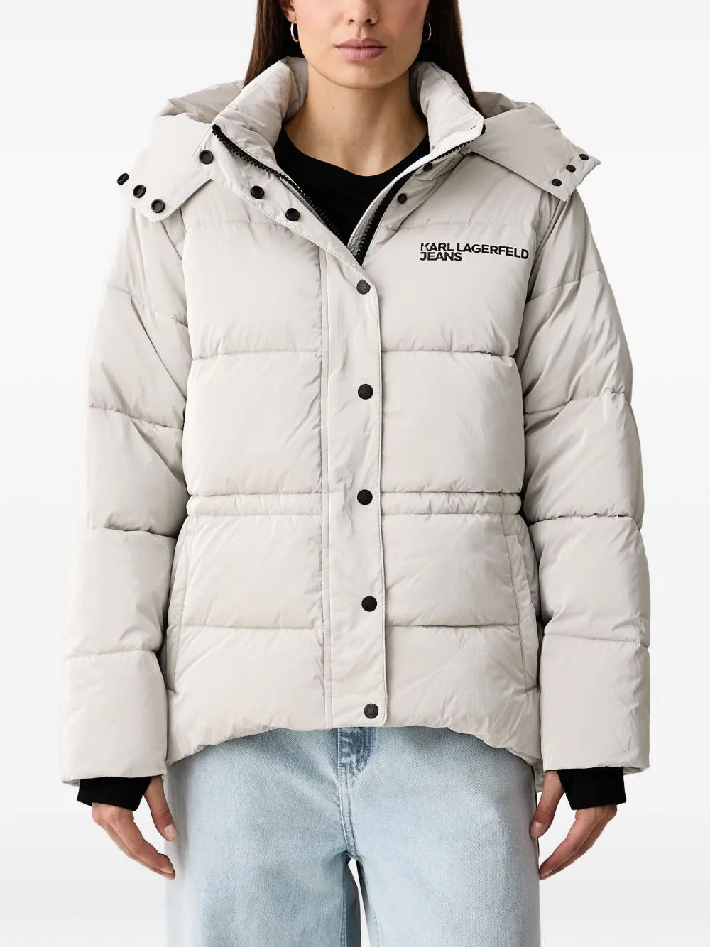 Hooded Puffer Jacket by Karl Lagerfeld Jeans