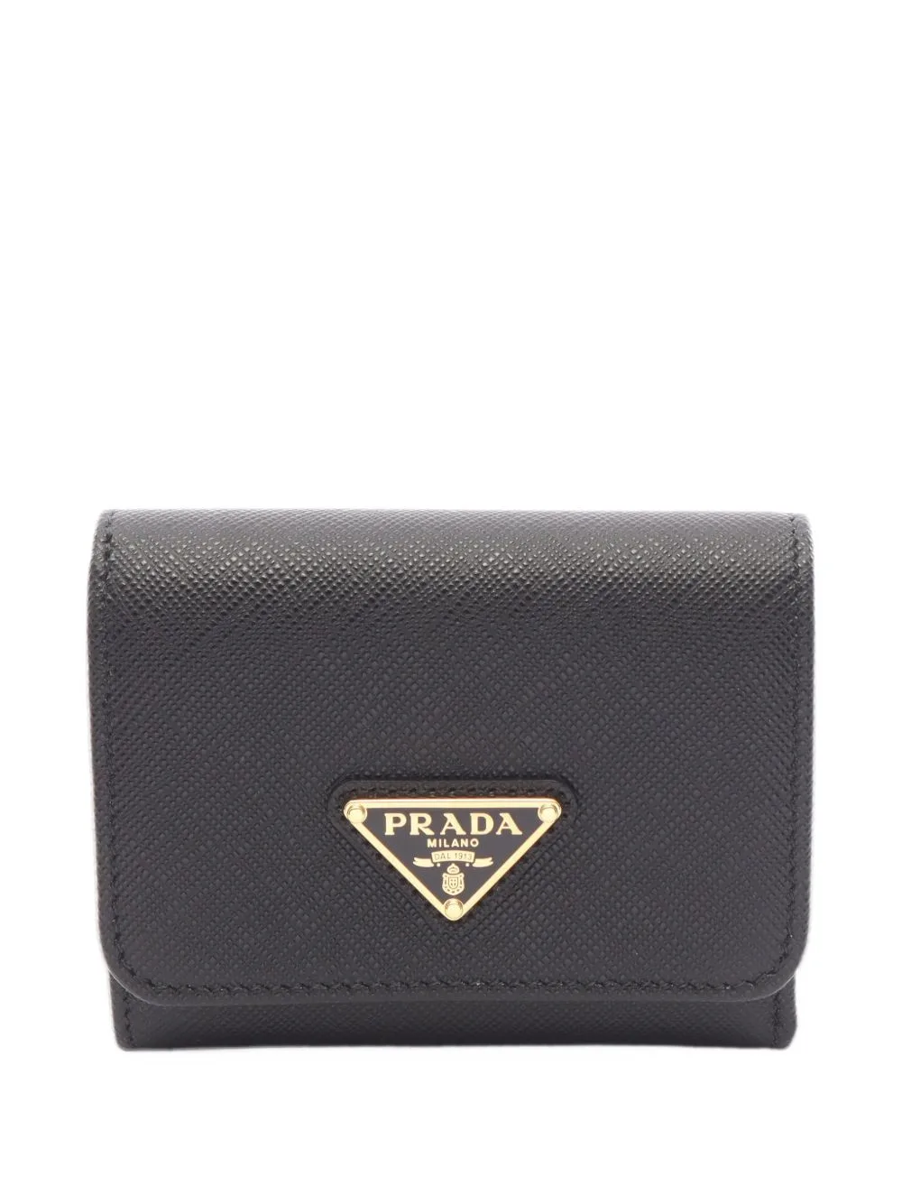 2010s Saffiano Bocche Trifold Wallet by Prada Pre-Owned
