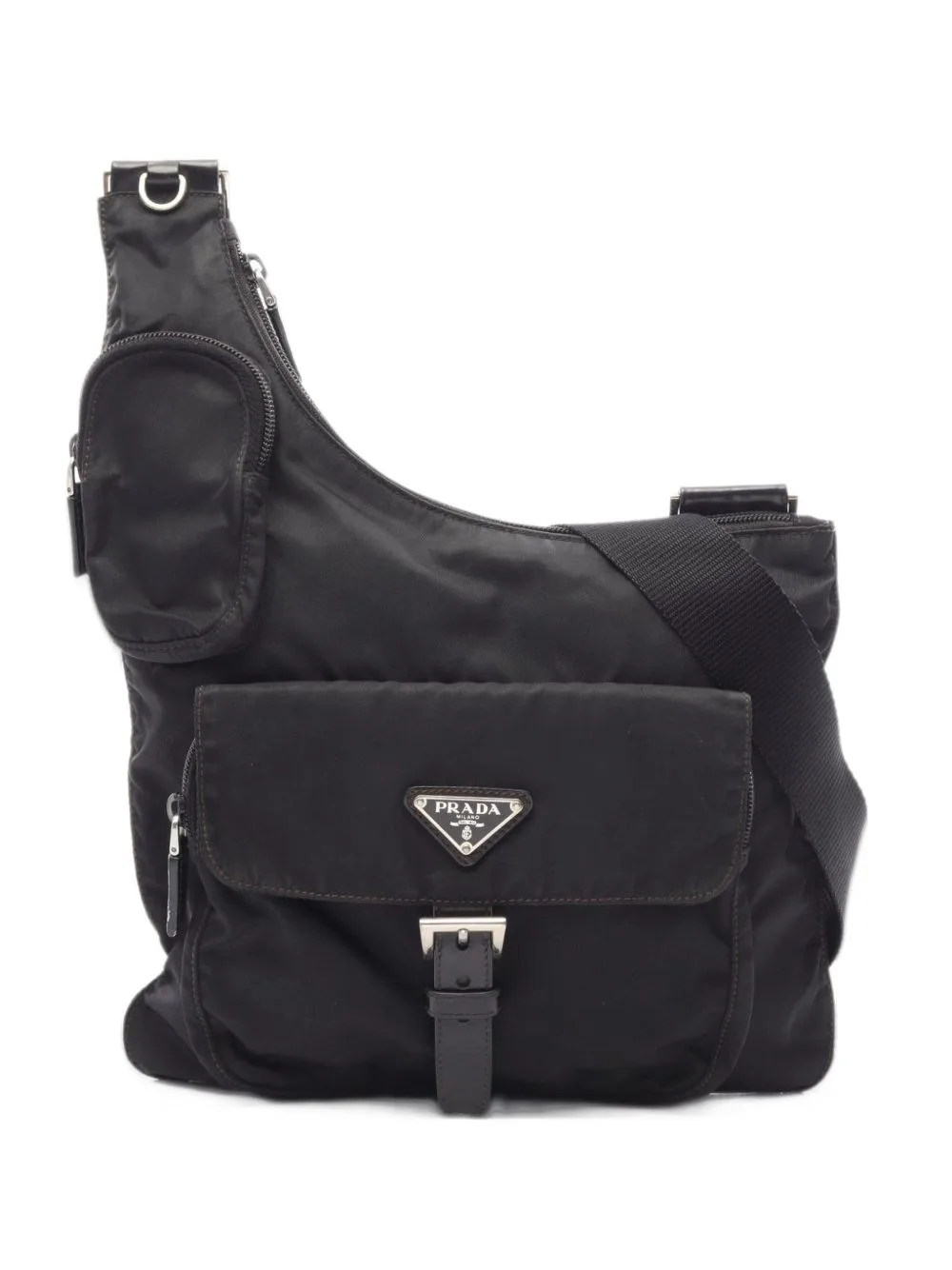 2000s Buckle-Fastening Shoulder Bag by Prada Pre-Owned
