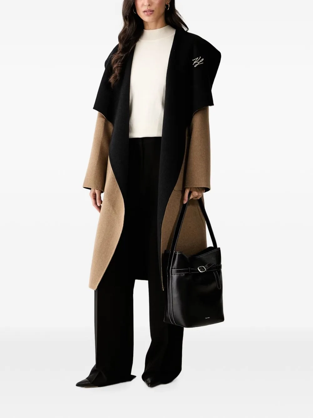 Reversible Belted Coat by Karl Lagerfeld