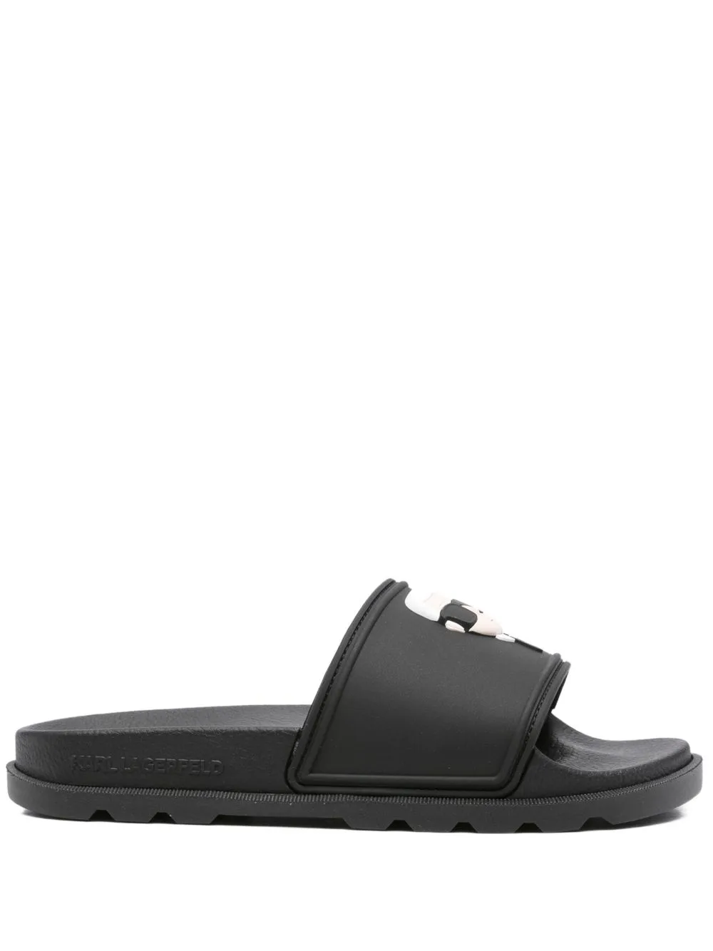 Logo-Embellished Slides by Karl Lagerfeld
