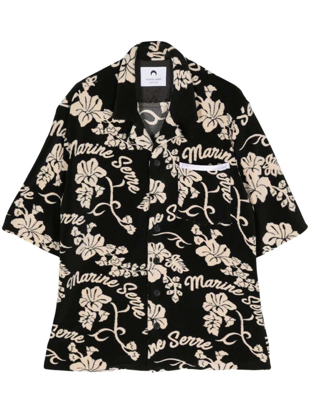 Patterned-Jacquard Terry-Cloth Shirt by Marine Serre