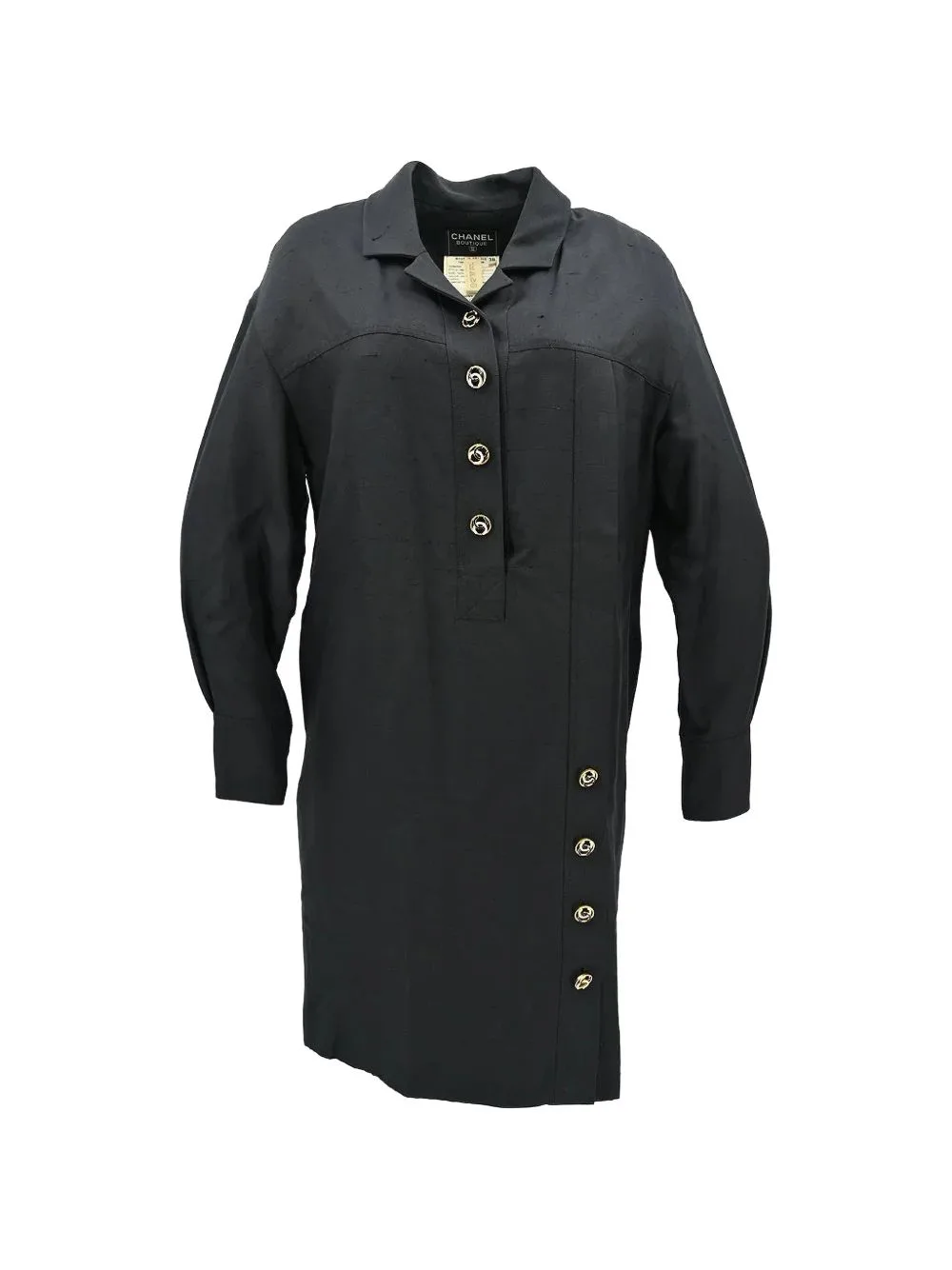 1994 CC Logo-Button Midi Dress by CHANEL Pre-Owned
