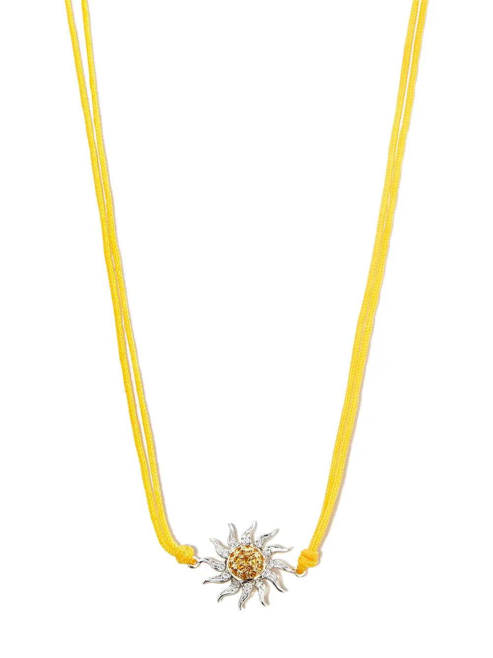 9kt Yellow Gold Daisy Citrine Necklace by Yvonne Léon