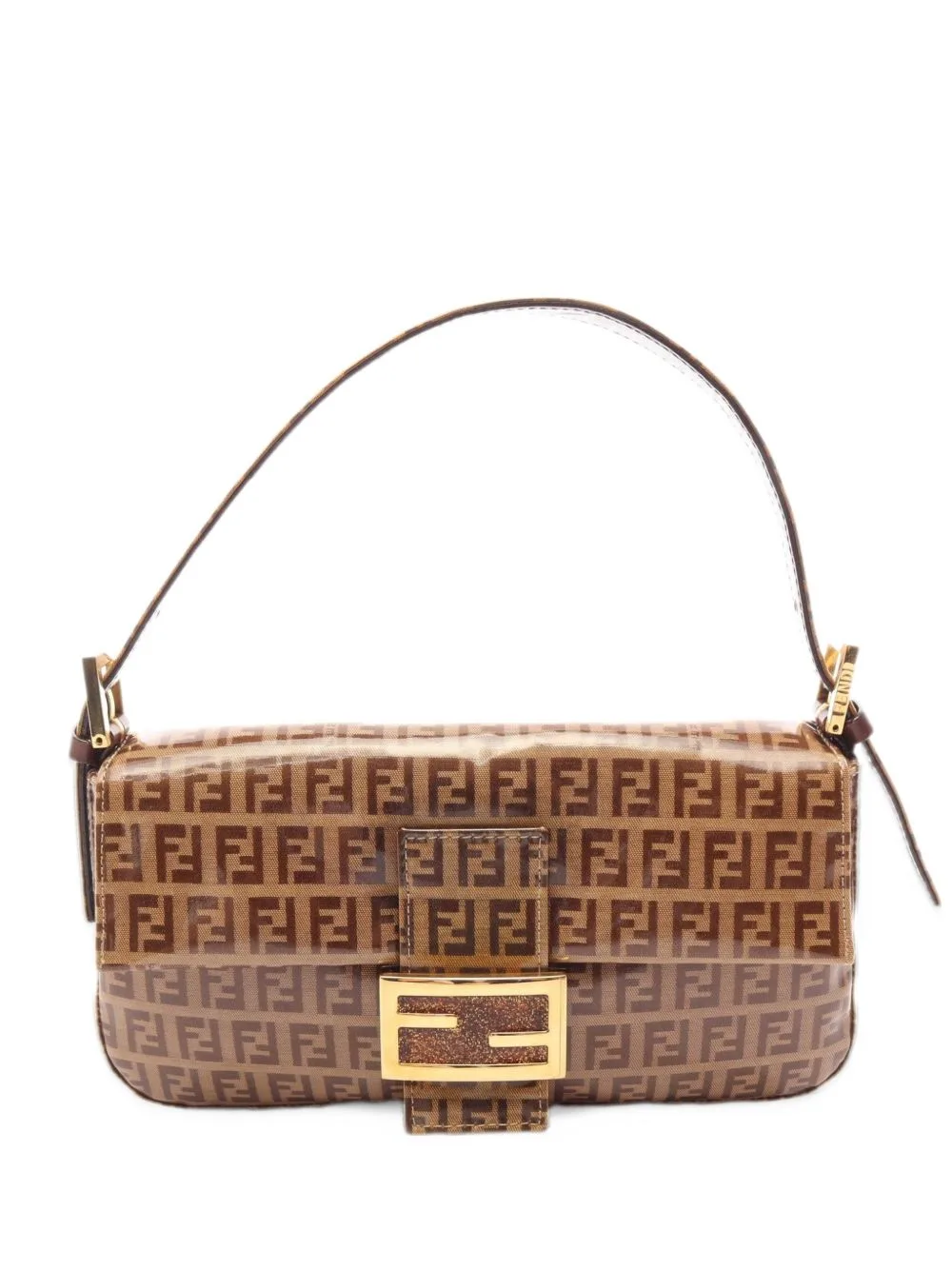 2000s Baguette Zucca-Pattern Shoulder Bag by Fendi Pre-Owned