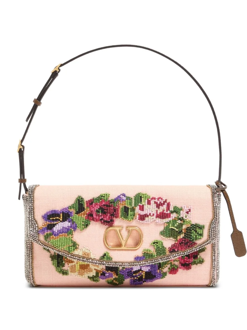 Small Devain Embroidered Shoulder Bag by Valentino Garavani