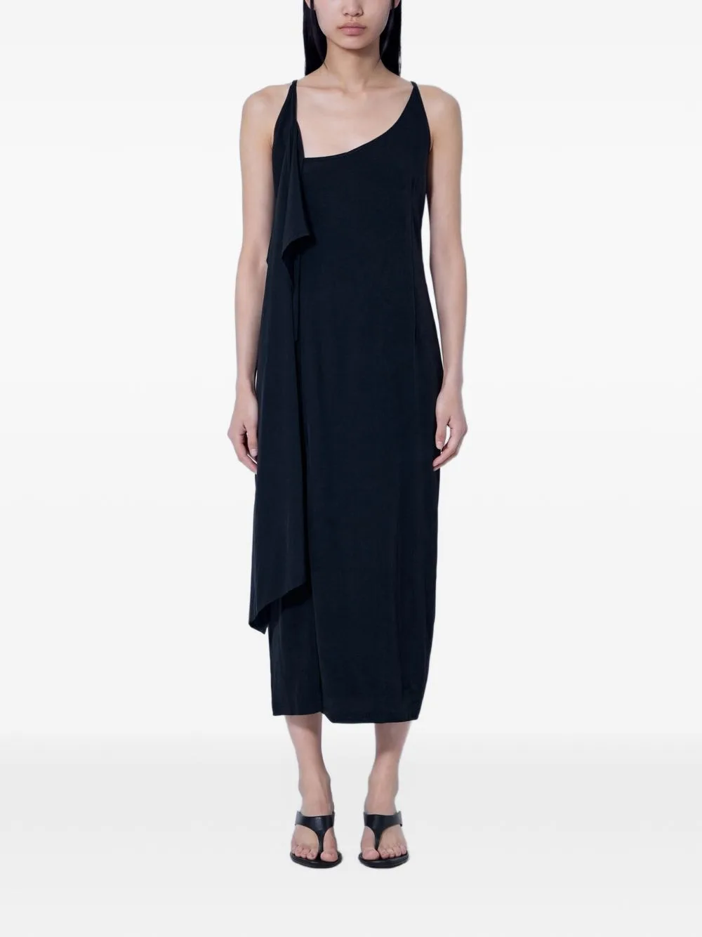 Asymmetric Draped Maxi Dress by Yohji Yamamoto